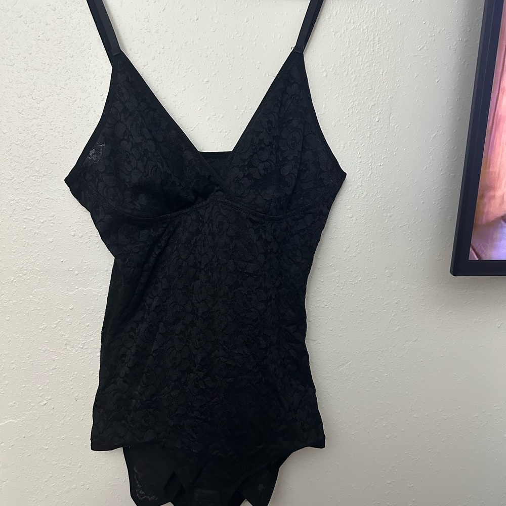 Black Lace thong Bodysuit